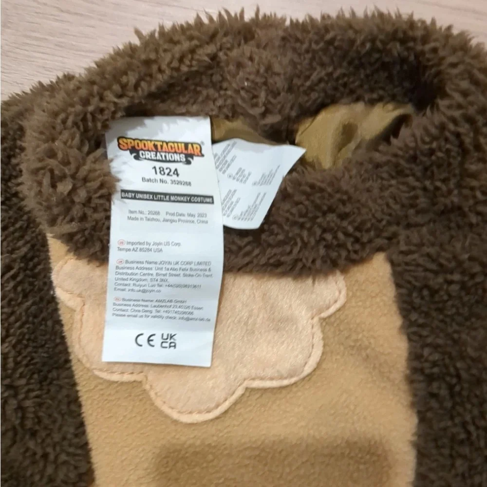 Spooktacular Creations Little Monkey Toddler Costume Sz 18-24M (Missing Banana)